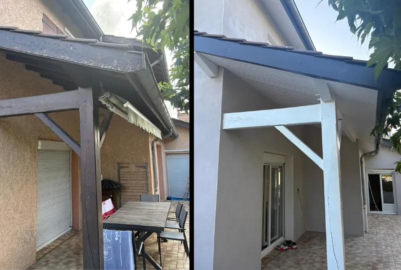 Réalisation Peinture extérieure à Chassieu-Bequerie Rénovation Services-couvreur Chassieu-rénovation toiture-travaux de toiture-entreprise de zinguerie-vouverture-gouttières aluminium-nettoyage toiture-Chassieu-Lyon Est-Rhône-Alpes-2