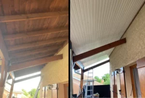 rénovation Habillage de sous-toiture, bardage-Bequerie Rénovation Services-couvreur Chassieu-rénovation toiture-travaux de toiture-entreprise de zinguerie-vouverture-gouttières aluminium-nettoyage toiture-Chassieu-Lyon Est-Rhône-Alpes-7